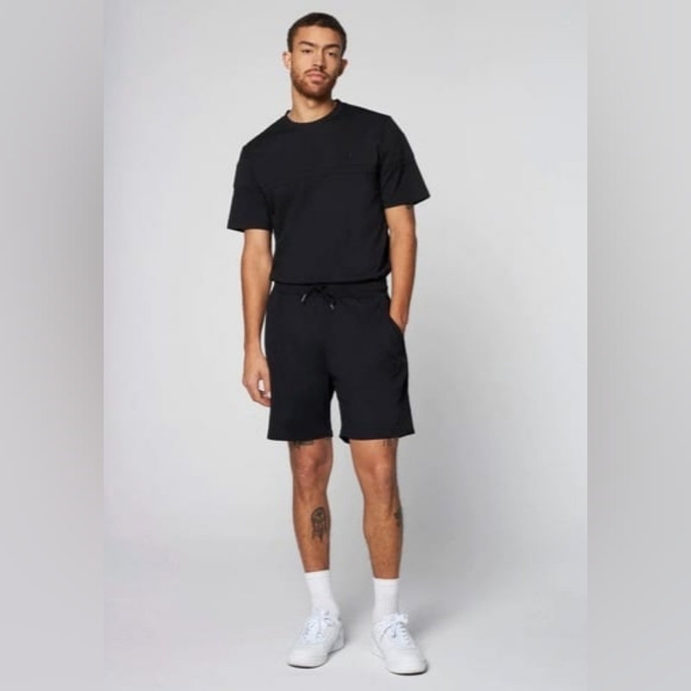 Men's Sergio Tacchini Black Casual Short Set NWT